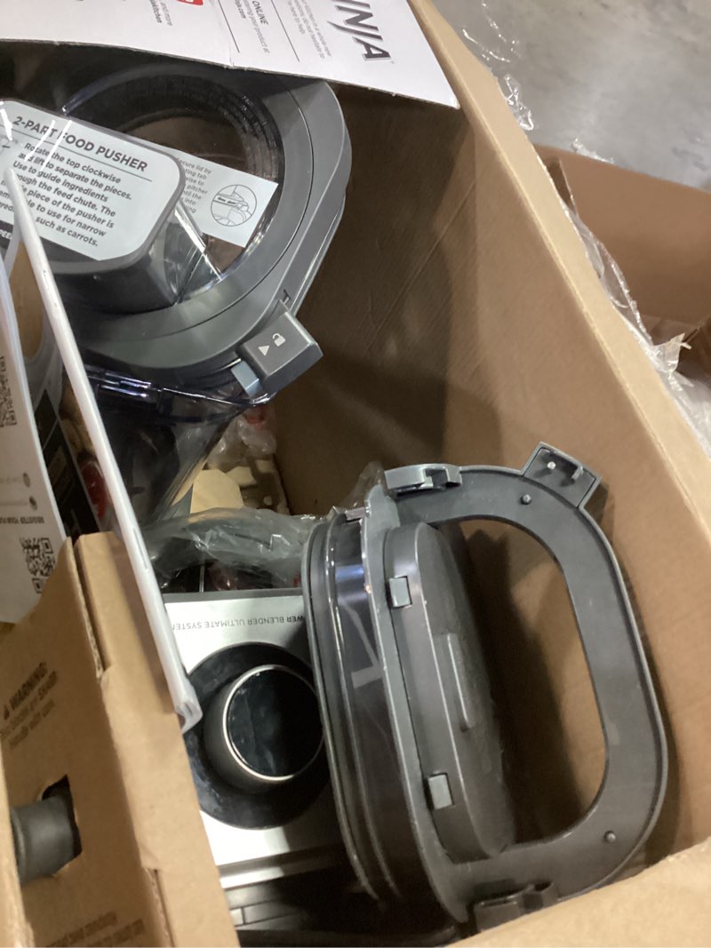 Condition photo showing As Is for Ninja Blender & Food Processor Combo, Foodi Power Blender System for Smoothies, Bowls, Spreads & Shakes, 6 Functions, 72-oz Pitcher, To-Go Cups, Silver, SS401 1600 Peak Watts