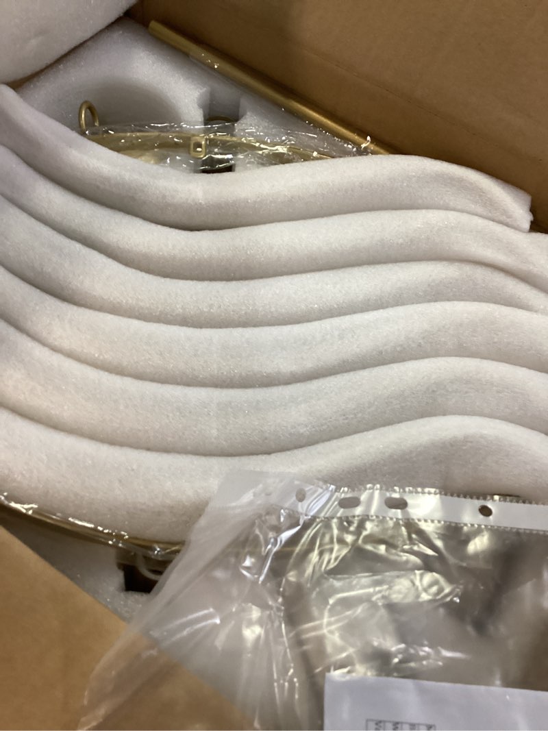 Condition photo showing New/Like New for 6-light crystal gold chandeliers for dining room 22 inch modern farmhouse chandelier large pendant lighting fixture round hanging lamp for living room kitchen island hallway bedroom foyer hall 168-gold
