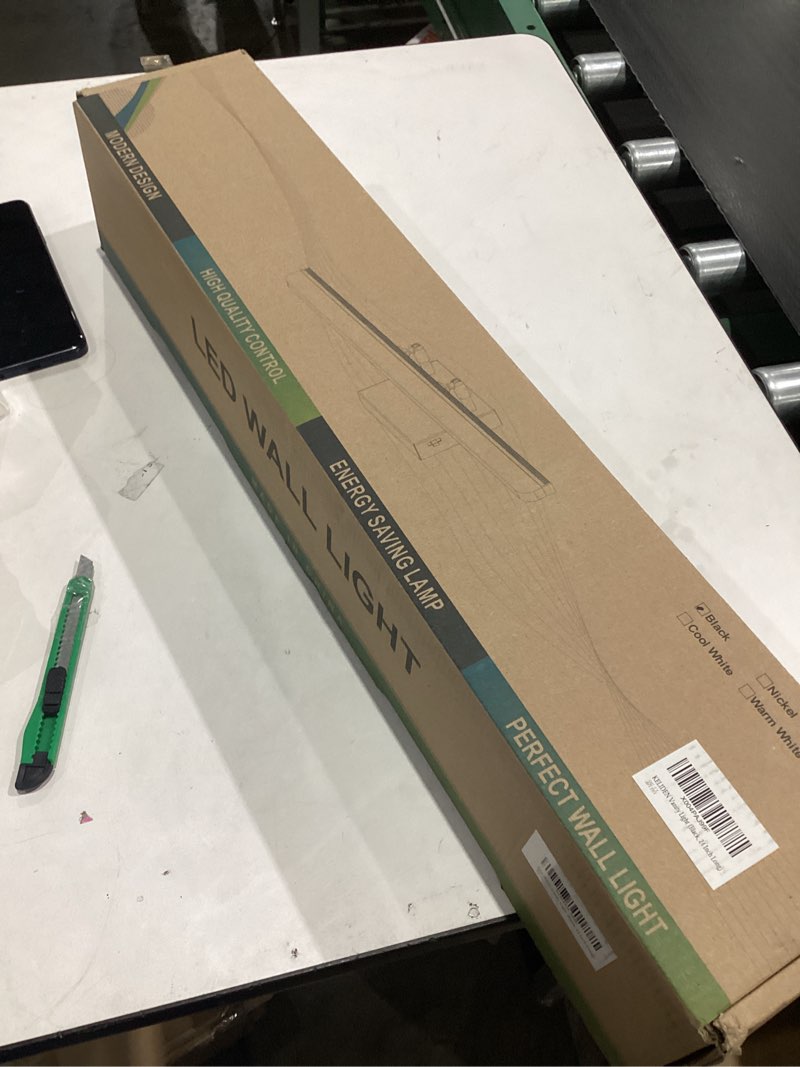 Condition photo showing New/Like New for Black Vanity Light 24", 18W LED Bathroom Light Bar with 5CCT, Adjustable Angle & ETL Dimmable Driver – Modern Bathroom Vanity Light Fixture for Mirror, Powder Room, Bedroom, Apartment, Hotel Black 24 Inch Long