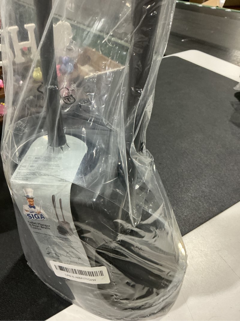 MR.SIGA Toilet Plunger and Bowl Brush Combo for Bathroom Cleaning, Gray, 1 Set