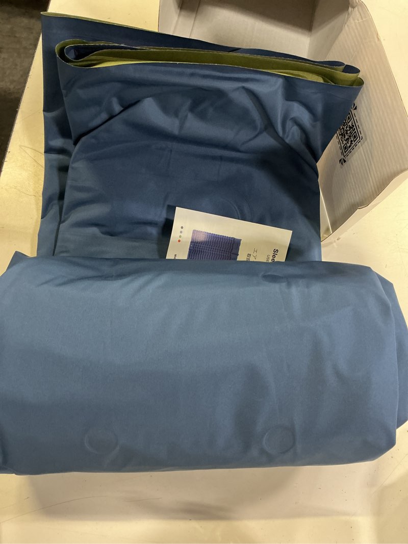 Condition photo showing New/Like New for yuzonc double sleeping pad - self inflating 4" extra-thick for 2 person with pillow built-in foot pump inflatable sleeping mat for backpacking, hiking, traveling, tent, portable camping mat green