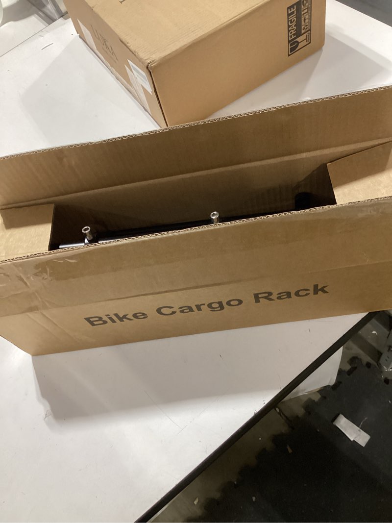 Condition photo showing New/Like New for Rear Bike Rack,Bike Cargo Rack,Aluminum Alloy,Large Size Reflective,Retractable,Universal Max Weight 66lb