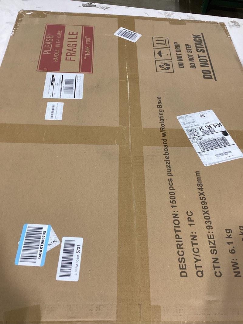 Condition photo showing Good Condition for Rotating Wooden Puzzle Board for with 6 Storage Drawers & Protective Cover – Jigsaw Puzzle Table - for Adults & Families Home Entertainment & Puzzle Building (1500 Piece Puzzle Board Rotating)