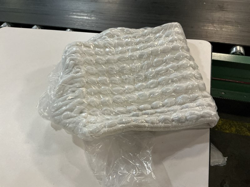 Condition photo showing Good Condition for dana wool fringe pillow cover, 20x20, ivory (1 pillow)