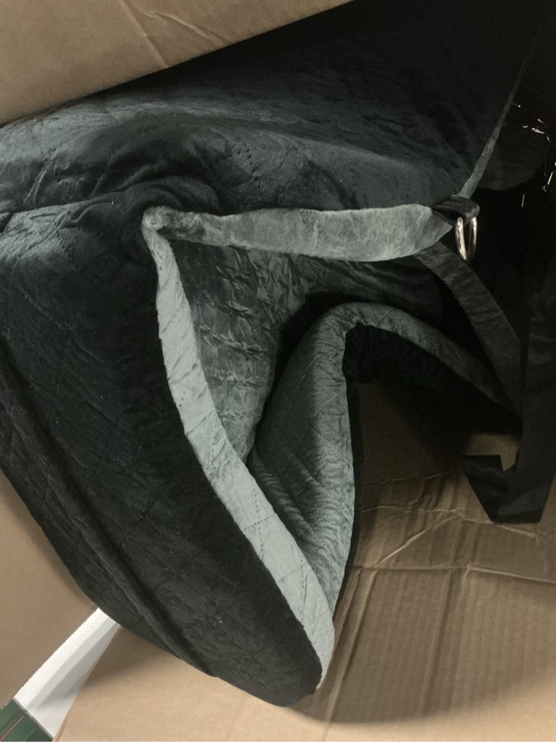 Condition photo showing Good Condition for dog car seat up to 55lb,2 clip-on safety adjustable leashs car dog bed for 2 small dogs,fully detachable and washable pet car seat with 2 storage pockets,easy to install(black/grey, large) black/grey large