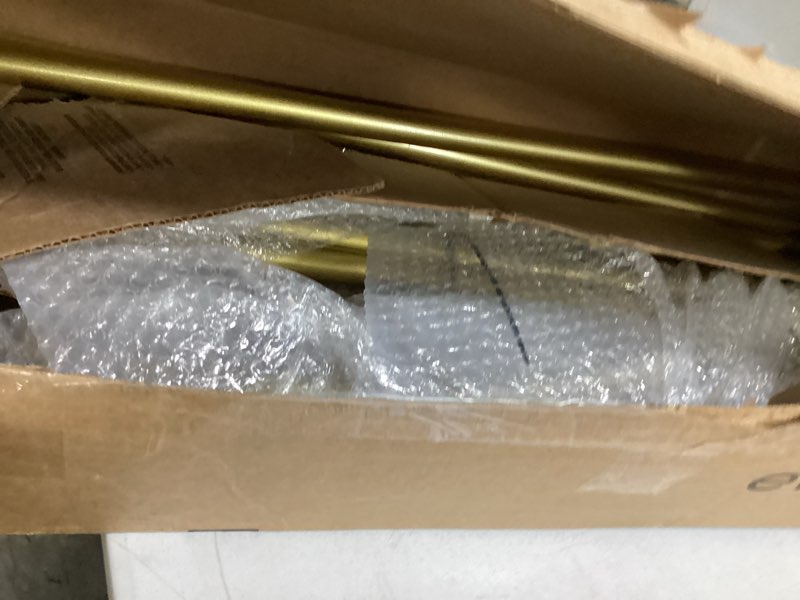 Condition photo showing Good Condition for zonon gold u shaped room divider curtain rod 90.55" x 47.24" rod with ceiling support curtain track, privacy divider, for beauty salon, fitting room, hospital, hotel (no curtains)