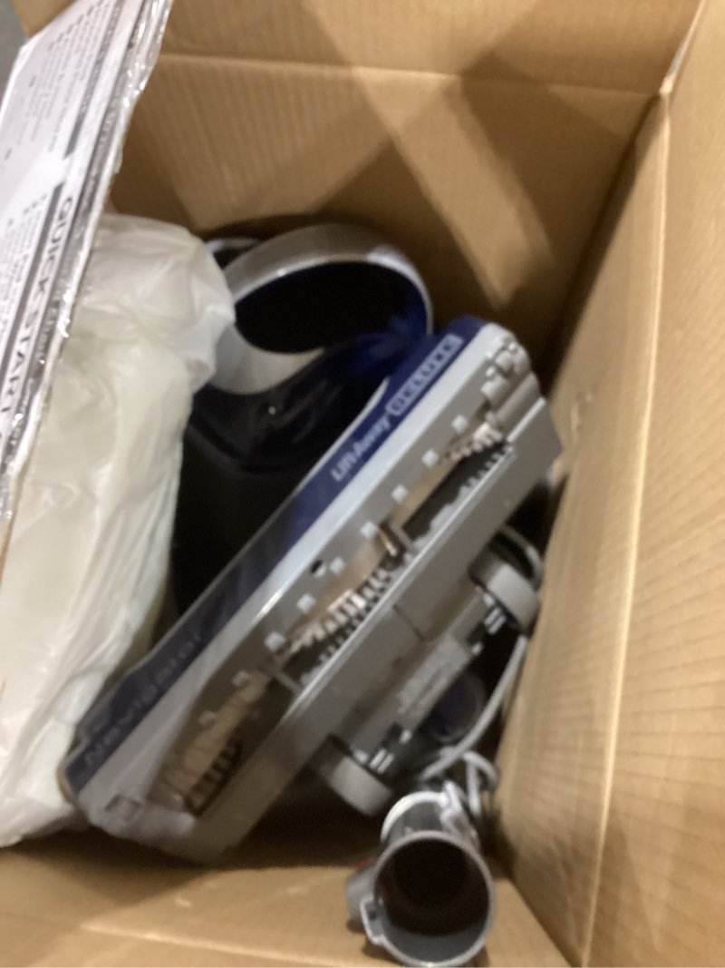 Condition photo showing As Is for Shark Upright Vacuum, Navigator Lift-Away Deluxe with Large Dust Cup Capacity, HEPA Filter, Swivel Steering, Upholstery Tool & Crevice Tool, Blue, NV360 Navigator (Navy)