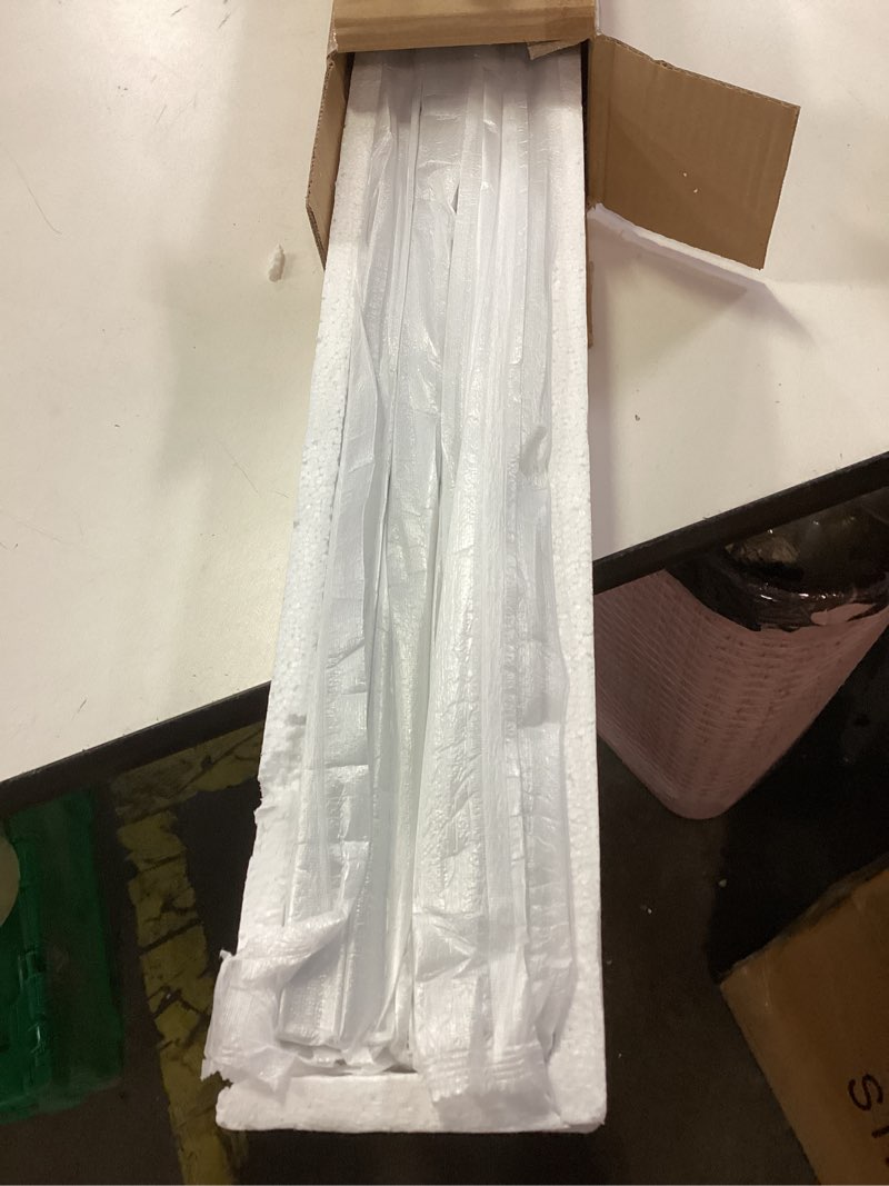 Condition photo showing New/Like New for Ceiling Curtain Track, Curtain Track with Roller Hooks, 9ft - 12ft Ceiling Mounted Rail Set for Room Divider, White 9ft - 12ft White