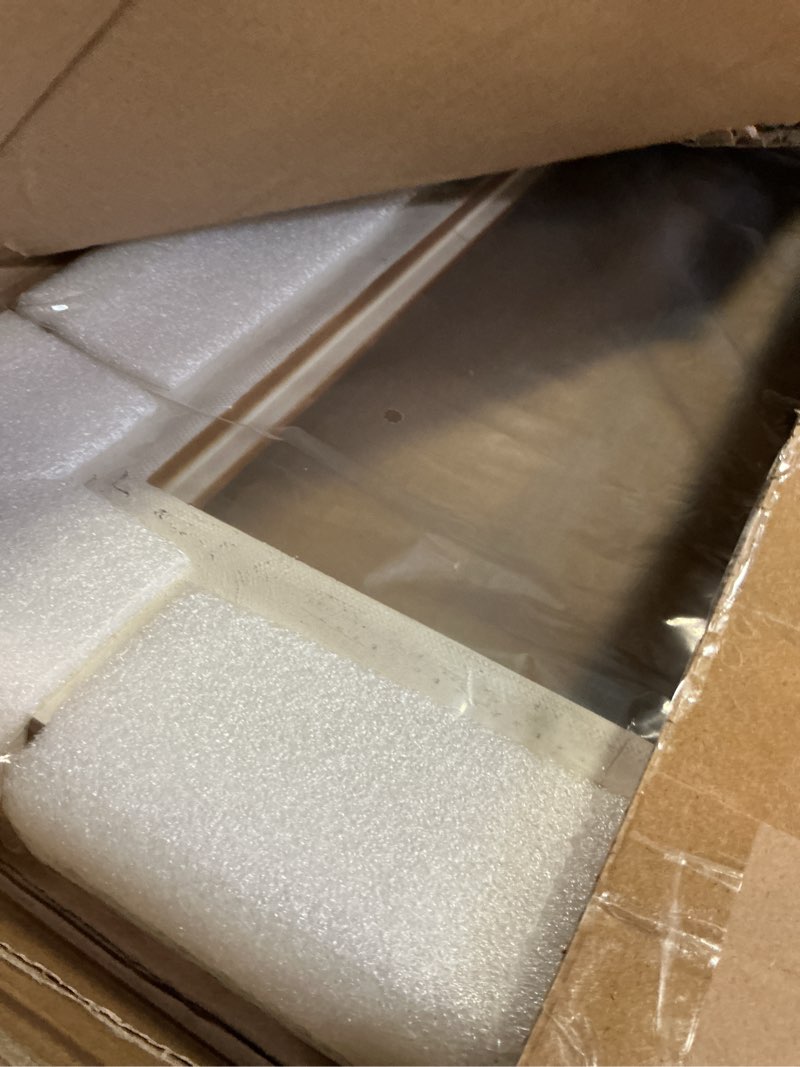 Condition photo showing Good Condition for axeman 8x10 picture frame - solid white oak wood 8 x 10 matted to 5x7 - rounded corner natural photo frame with tempered glass - tabletop or wall mount display 8x10 - 1p oak