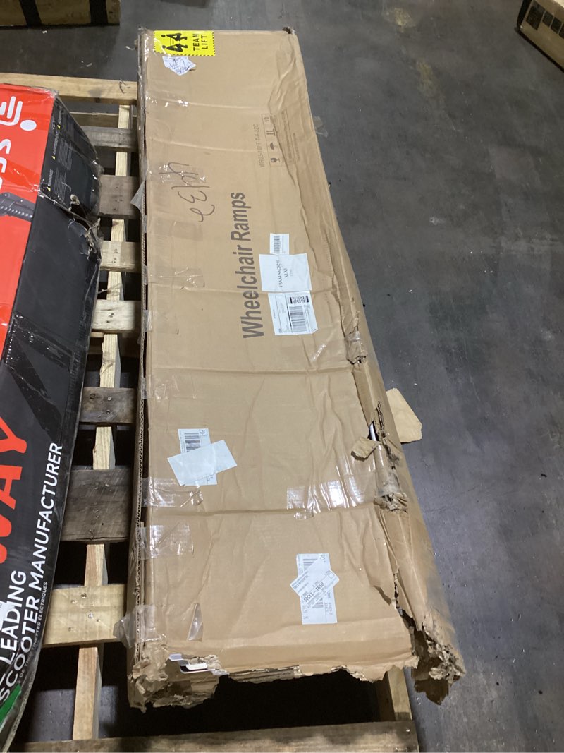 Condition photo showing Good Condition for FACHNUO 10 Feet Portable Wheelchair Ramp with Support Legs, Non-Skid Aluminum Handicap Ramps, Folding Threshold Wheel Chair Ramp for Home Steps, Stairs, Entry, Threshold, Doorways, 800LBS Capacity Aluminum 10FT(Using height 10-30'')