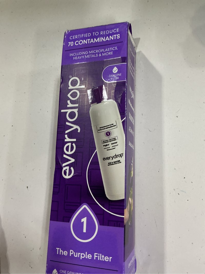 Condition photo showing New/Like New for everydrop by whirlpool ice and water refrigerator filter 1, edr1rxd1, single-pack , purple 1 count (pack of 1)