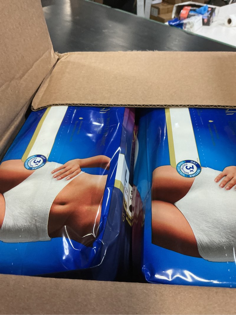 Condition photo showing Good Condition for TENA Incontinence Underwear for Women, Super Plus Absorbency, Large, 64 Count Large 64