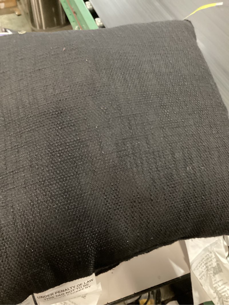 Condition photo showing Good Condition for mainstays 18  x 18  decorative throw pillow  solid black texture polyester 2 pieces