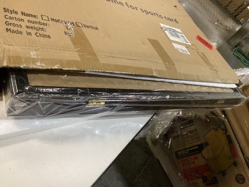 Condition photo showing New/Like New for Baseball Card Display Case 24 Graded Sport Card Display Case Wall Mount with Clear View and UV Protection Acrylic Door for Baseball Football Basketball Hockey Trading Card Collection, Black 24-Horizontal-Black-1Pack