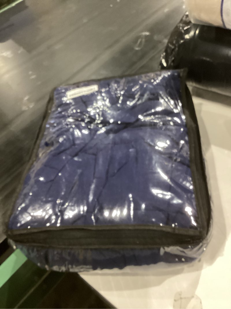 Condition photo showing Good Condition for yescool Weighted Blanket for Adults (17 lbs, 60" x 80", Blue) Cooling Heavy Blanket for Sleeping Perfect for 110-130 lbs, Queen Size Breathable Blanket with Premium Glass Bead, Machine Washable Blue 60X80-17 lbs