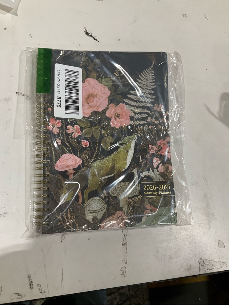 Condition photo showing Good Condition for monthly planner 2026-2027, aesthetic 2 year months planner calendar, 24-months from january 2026 - december 2027, 26-27 monthly calendar planner, perfect for school office home, 7" x 10" - wildwood fox c-wildwood fox