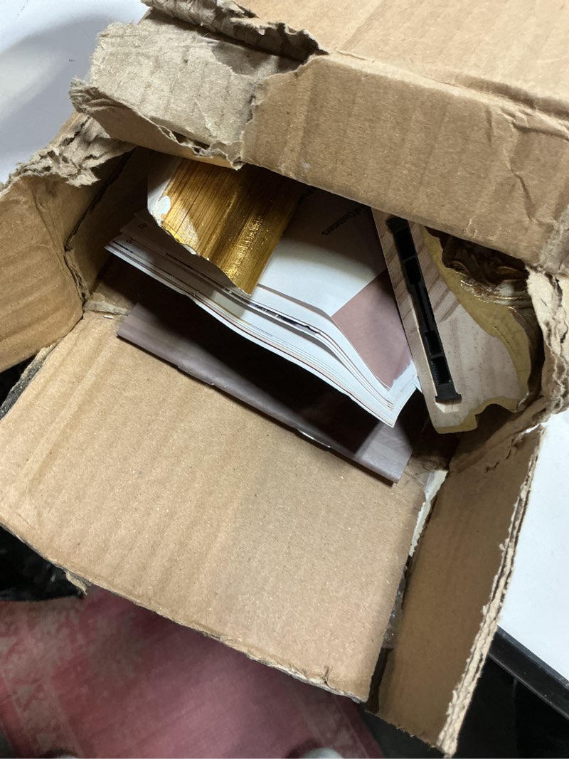 Condition photo showing Good Condition for DIY Wood Frame for 24x36 Canvas Paintings, 2.4" Wide Antique Ornate Canvas Frames for Oil Painting Art Prints, 24x36 Gold Frame for Home Living Room Wall Decor (No Backboard & Glass Cover) 24x36" Gold