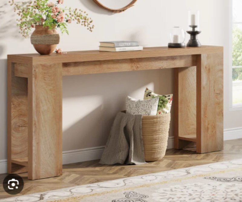Dyron Extra Long Farmhouse Console Table For Entryway Color: Brown