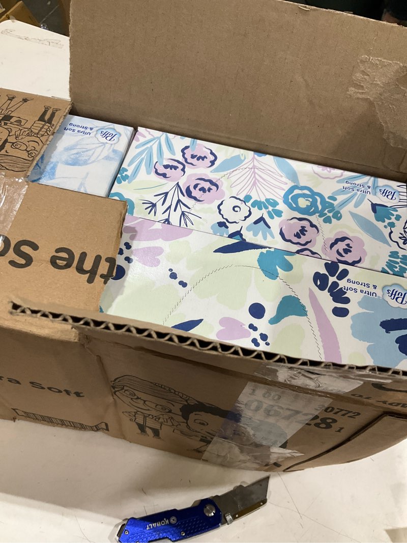 Condition photo showing Good Condition for 8 boxes puffs ultra soft non-lotion facial tissues.