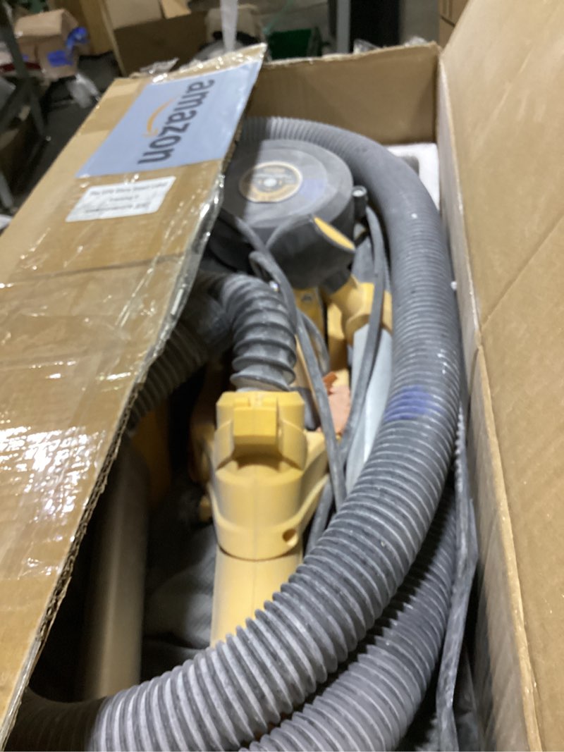 Condition photo showing As Is for drywall sander, 950w 8.5a electric drywall sander with vacuum dust collector, 9 variable speed 800-2100rpm, foldable & extendable handle, wall sander for popcorn ceiling, drywall pole sander yellow