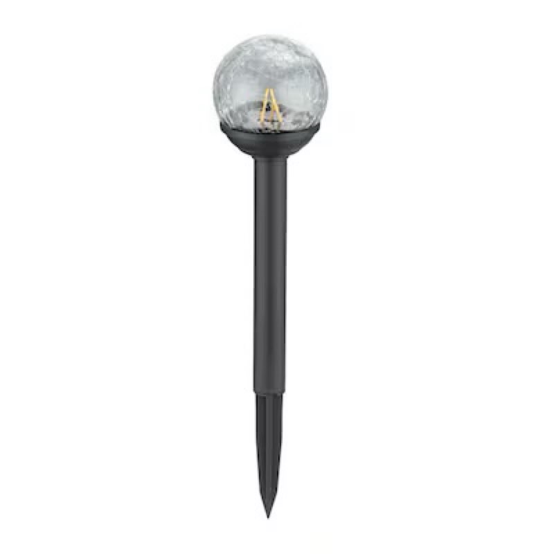 harbor breeze 3 -lumens matte black solar led outdoor path light with dusk-to-dawn sensor