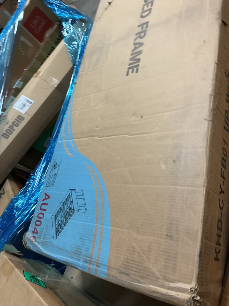 Condition photo showing New/Like New for VECELO Full Size Upholstered Bed Frame with 4 Drawers and Headboard, Velvet Platform Storage Bedframe, Wooden Slats Support, No Box Spring Needed,White Bed Frame with Drawer White Full