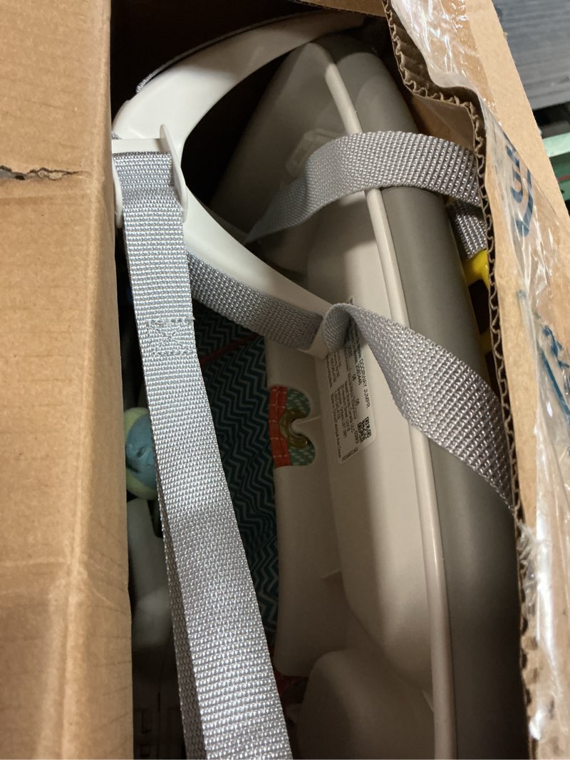 Condition photo showing Good Condition for graco® bumper doorway jumper for baby, bounce seat with machine washable pad, adjustable height baby jumper, play tray for toys, caravan