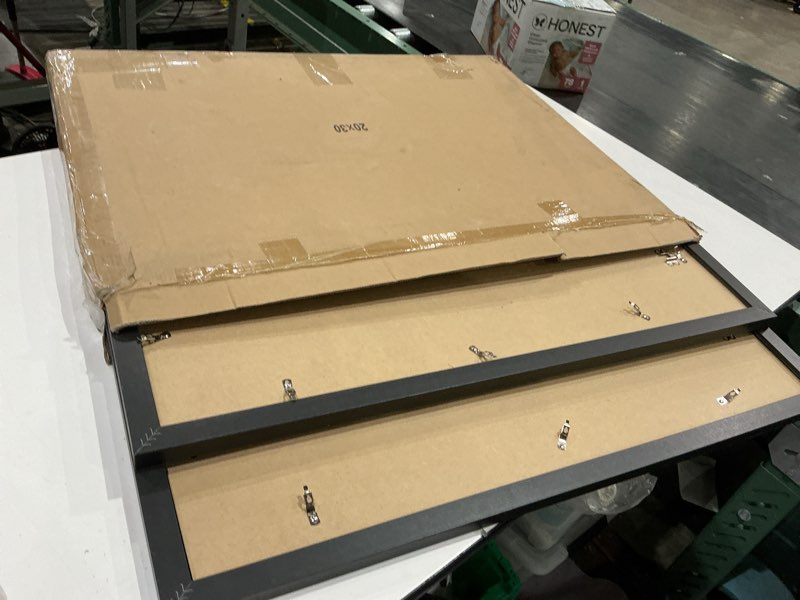 Condition photo showing As Is for pealsn 20x30 picture frame set of 2, for wall mounting display, black | display pictures 18 x 24 with mat or 20 x 30 without mat for horizontal or vertical wall mounting poster frame black 20x30