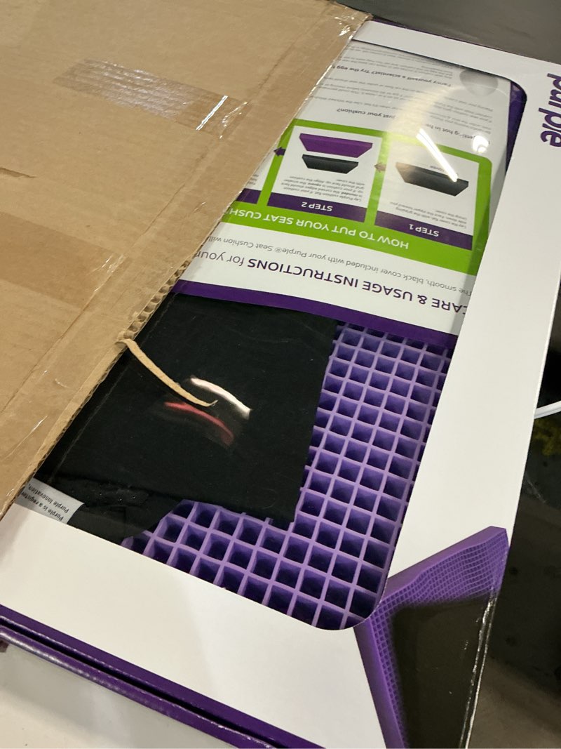 Condition photo showing New/Like New for Purple Ultimate Seat Cushion | Pressure Reducing Grid Designed for Ultimate Comfort | Designed for Gaming | Made in The USA