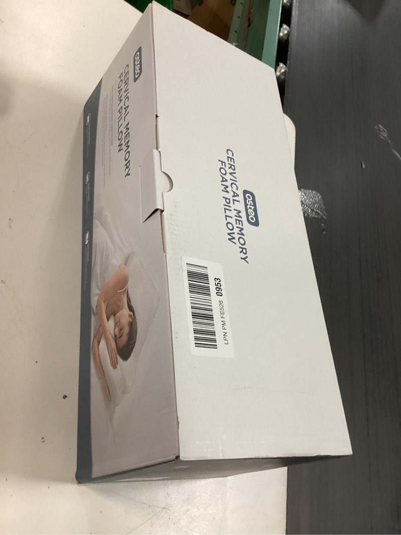 Condition photo showing New/Like New for Osteo Cervical Pillow for Neck Pain Relief, Hollow Design Odorless Memory Foam Pillows with Cooling Case, Adjustable Orthopedic Bed Pillow for Sleeping, Support for Side Back Sleepers Standard High(24.5*16.5*5.2/4.1 inches) Black