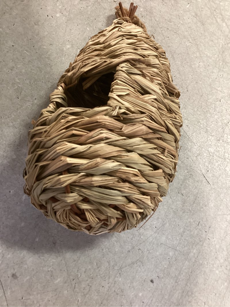 Condition photo showing Good Condition for Natural Handwoven Straw Bird Nest, Toy for Parrot Cockatiel Parakeet