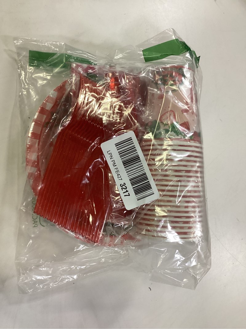 Condition photo showing New/Like New for 120PCS Strawberry Baby Shower Supplies for Girls A Berry Sweet Baby Pregnancy Party Decorations Dinnerware Set Paper Plates Napkins Cups Set for 20 Guests