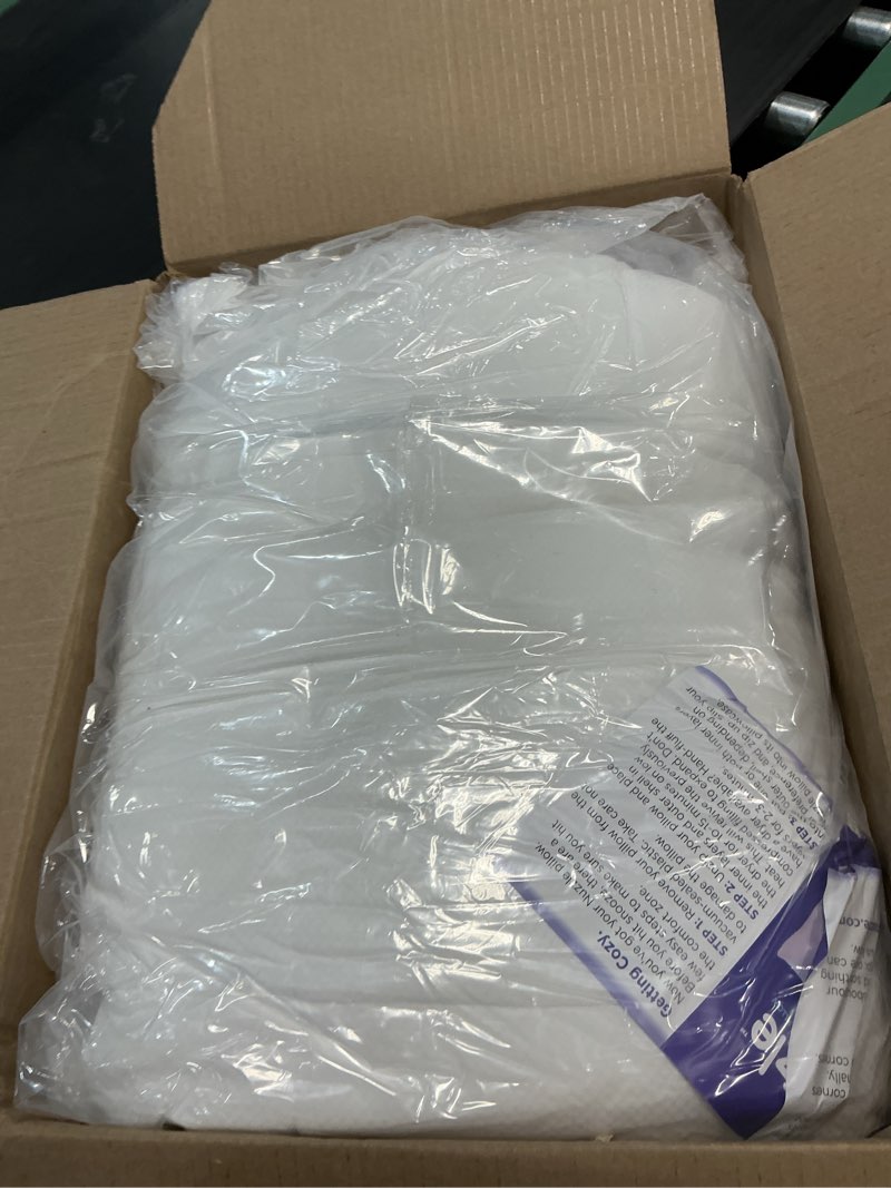 Condition photo showing Good Condition for nuzzle cooling adjustable pillow queen size for side sleepers, luxury bed pillow hotel collection - best adjust height soft firm pillow for back, stomach or side sleepers queen size (set of 1) white