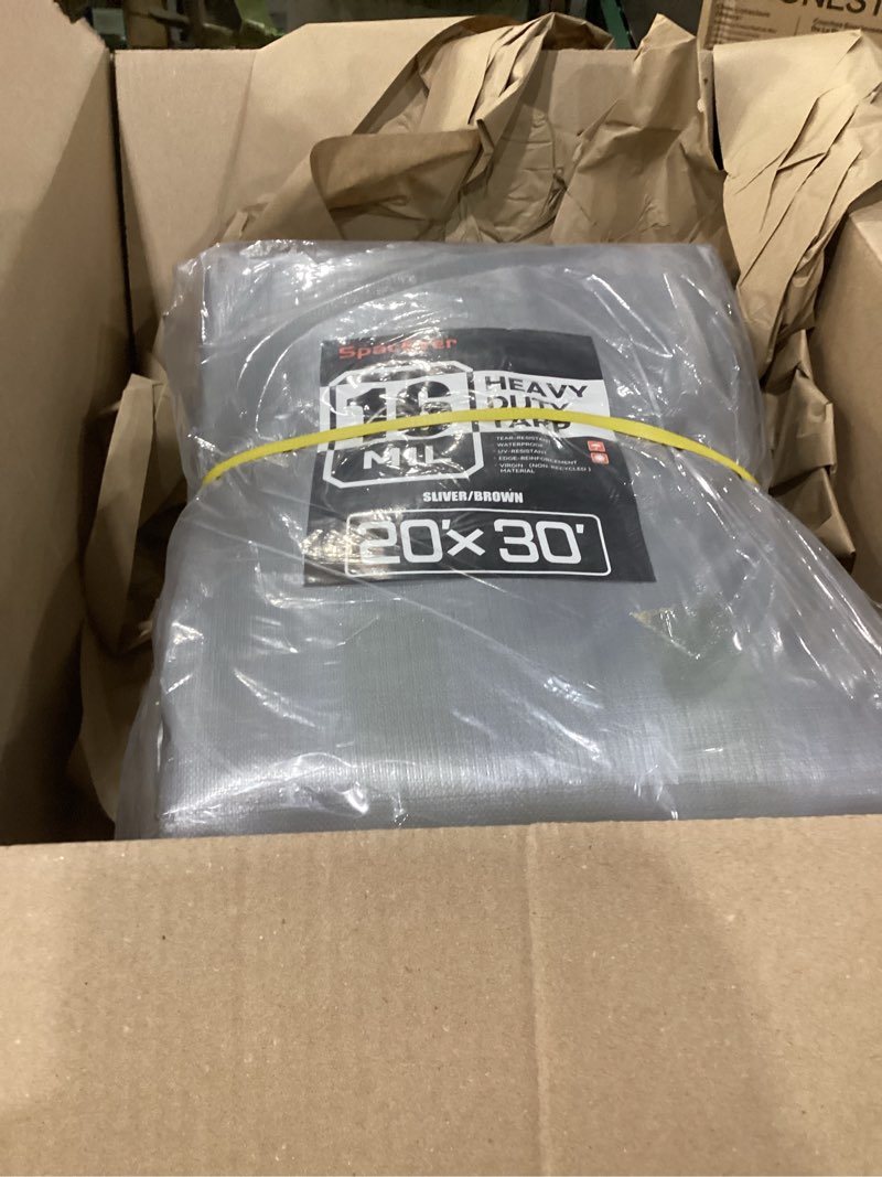 Condition photo showing As Is for SpaceEver 16 mil silver. 20x30