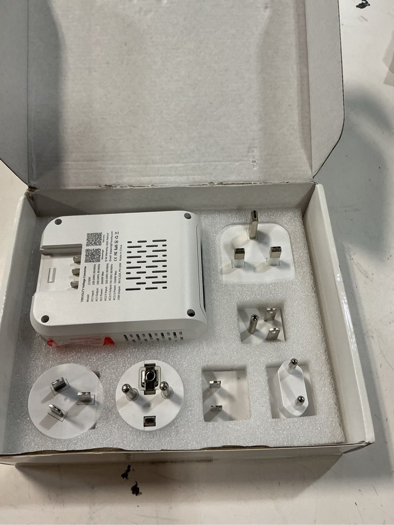 Condition photo showing Good Condition for 2000w voltage converter us to europe for hair dryers, 7-in-1 220v to 110v converter for european travel with 3 ac/2 usba/2 usbc ports (pd20w), universal travel adapter white