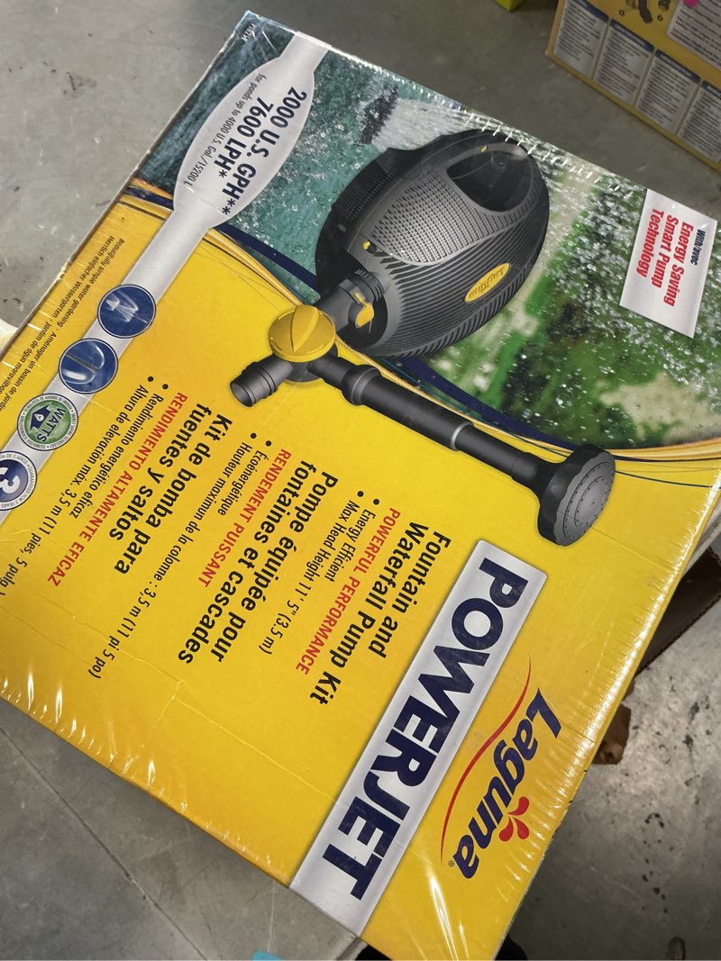 Condition photo showing New/Like New for LAGUNA WATER GARDEN-PT8212 Laguna Powerjet 2000 Fountain & Waterfall Pump Kit Tan