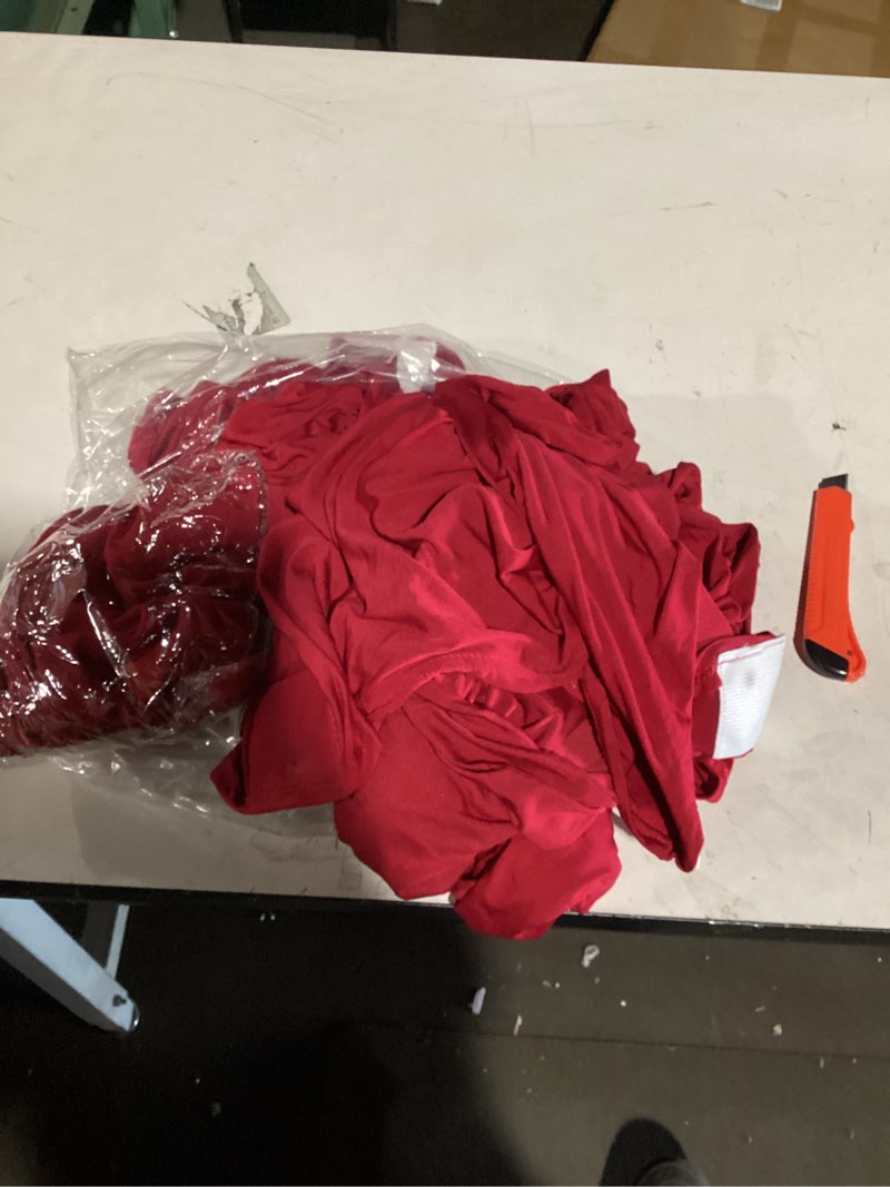 Condition photo showing Good Condition for ManMengJi Spandex Chair Covers, 6 PCS Folding Chair Covers, Universal Fitted Chair Slipcovers for Wedding, Party, Banquet, Holidays, Celebration (Drak Red) Drak Red 6