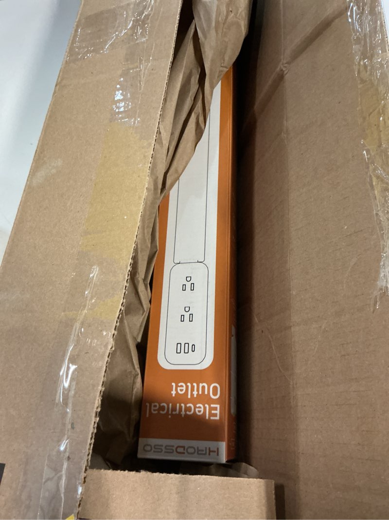 Condition photo showing New/Like New for electrical outlet extender stick - features usb-a, usb-c and 2 ac outlets, extends 22"-34", rotates 180° access hard-to-reach outlets, wall plug power socket expander nightstands, sofa, desks and more