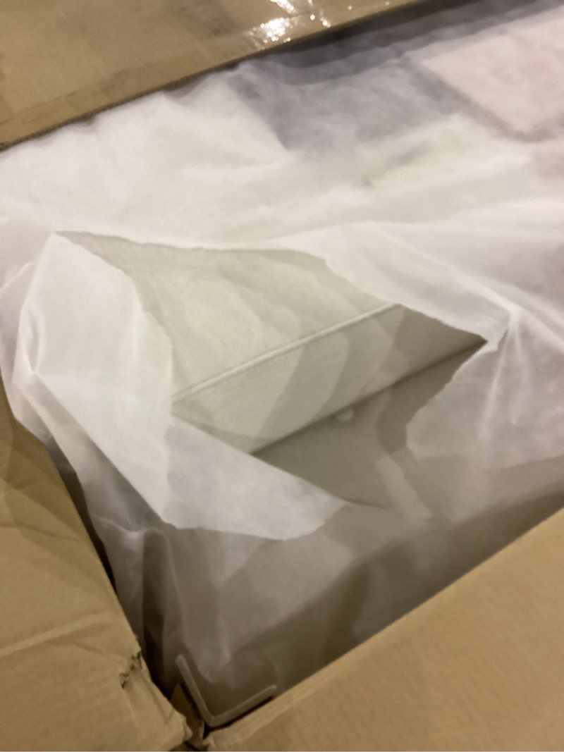 Condition photo showing Good Condition for Serta Ainsley 72.6" Convertible Sleeper Sofa, Queen Size, Dreamcoil Comfort, Soft Woven Fabric, Oyster Queen Sofa Oyster