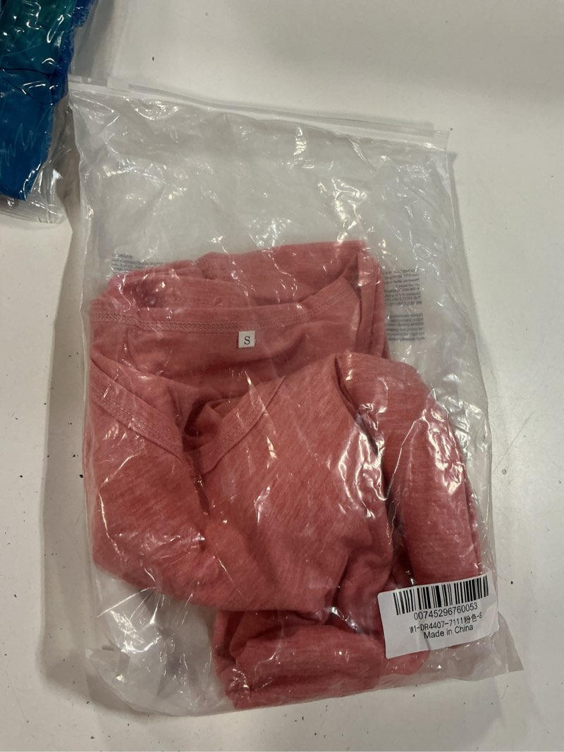 Condition photo showing New/Like New for shibever long sleeve basic t shirt for women comfort soft loose fit plain tee blouse tops baggy pink pullover cotton clothing size s
