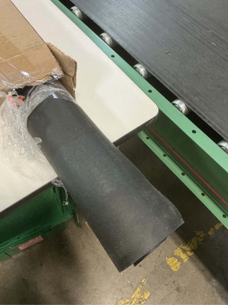 Condition photo showing As Is for rubber-cal playground slide landing mat - 36" x 48" 48"l x 36"w x 0.2"th