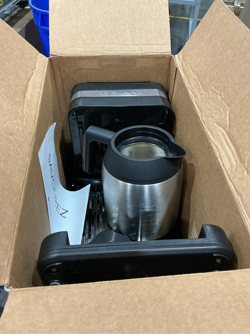 Condition photo showing As Is for bunn 55200 csb3t speed brew platinum thermal coffee maker stainless steel, 10-cup, black regular coffee maker