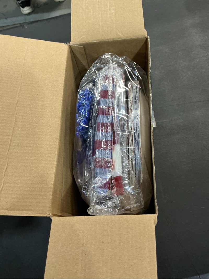 Condition photo showing New/Like New for 171 pcs 4th of july party supplies, usa 250th anniversary ultimate complete patriotic tableware set, extra heavy duty tableware, vibrant american flag decorations, serves 24 guests