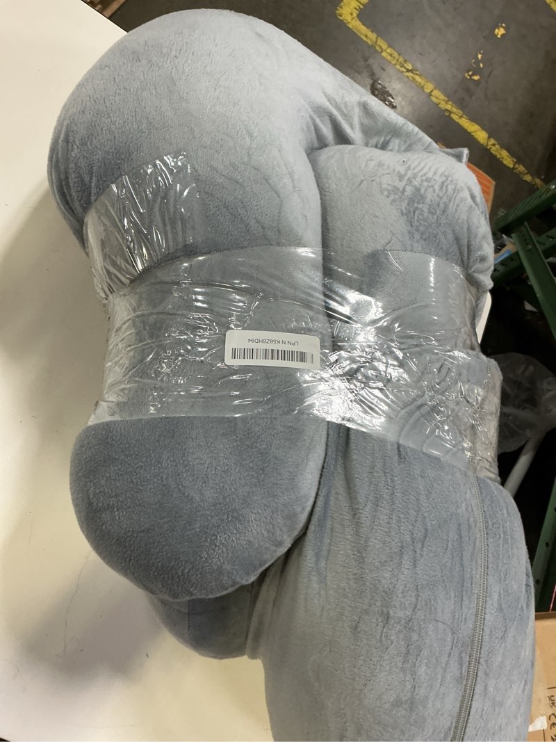 Condition photo showing As Is for MOON PARK Pregnancy Pillows for Sleeping - U Shaped Full Body Maternity Pillow with Removable Cover - Support for Back, Legs, Belly, HIPS - 57 Inch Pregnancy Pillow for Women - Grey Grey Velvet Cover - 57 Inch