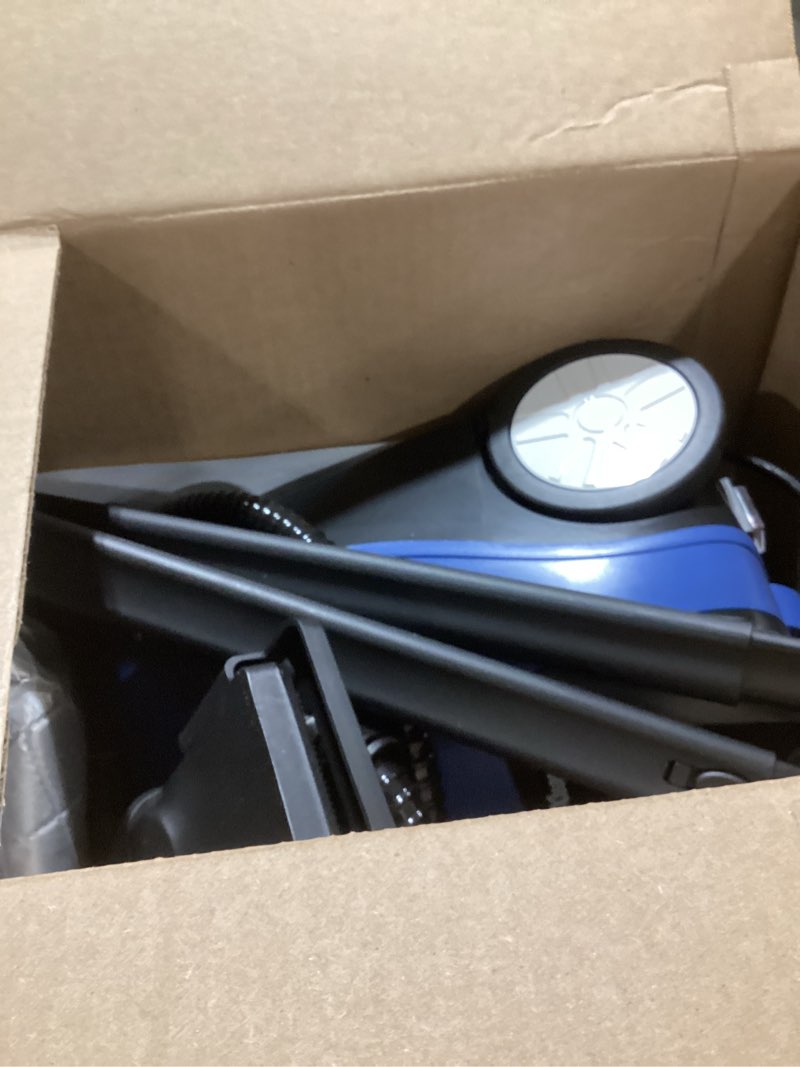 Condition photo showing As Is for Pressurized Handheld Steam Cleaner for Home Use with 30 Accessories – Heavy Duty Portable Steamer with 1.5L Tank for Tile Floors, Couches, Cars, Removes Dirt, Grease & Grout Blue