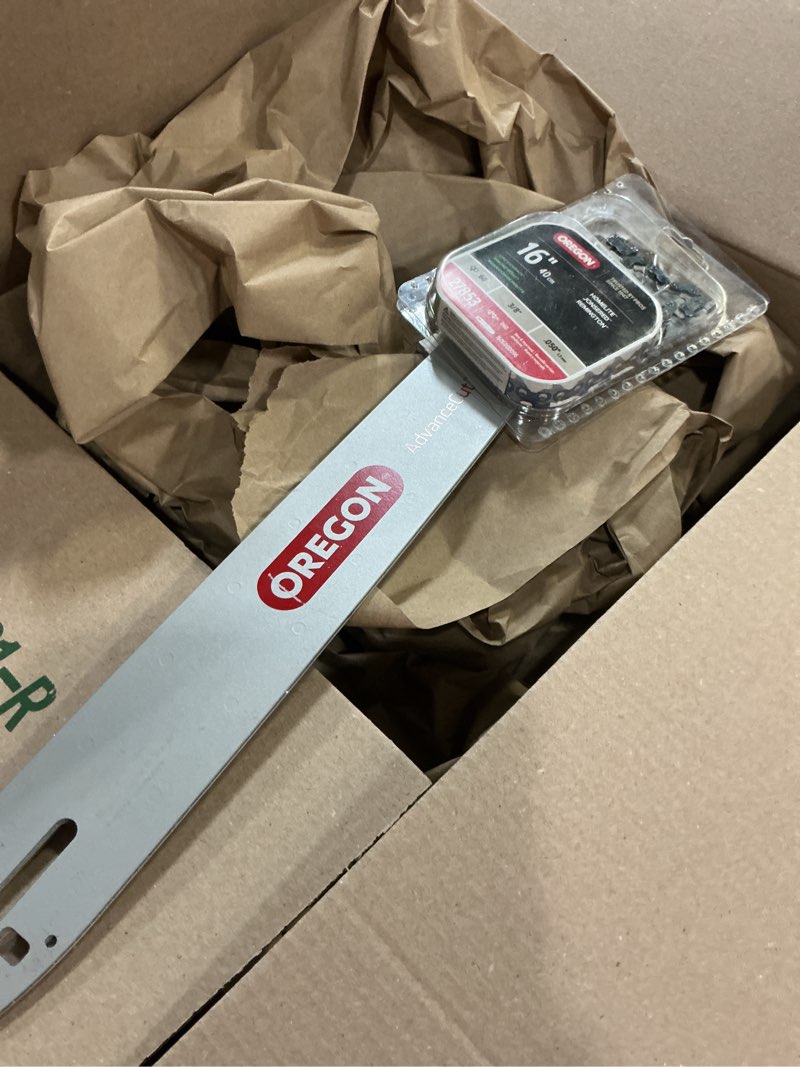 Condition photo showing Good Condition for oregon 27853 16-inch chainsaw bar & chain combination fits homelite, remington and more, gray
