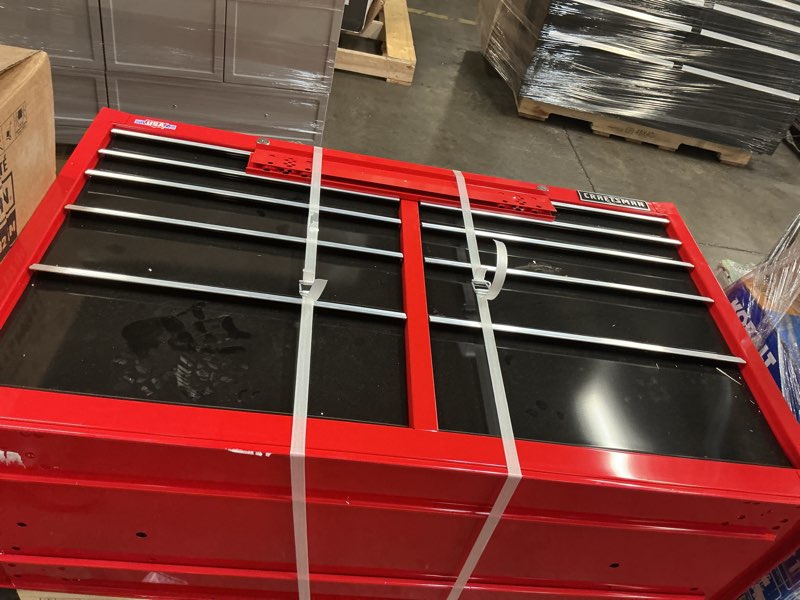 Condition photo showing As Is for craftsman® s2000 series 41-inch 10-drawer steel rolling tool cabinet (red)