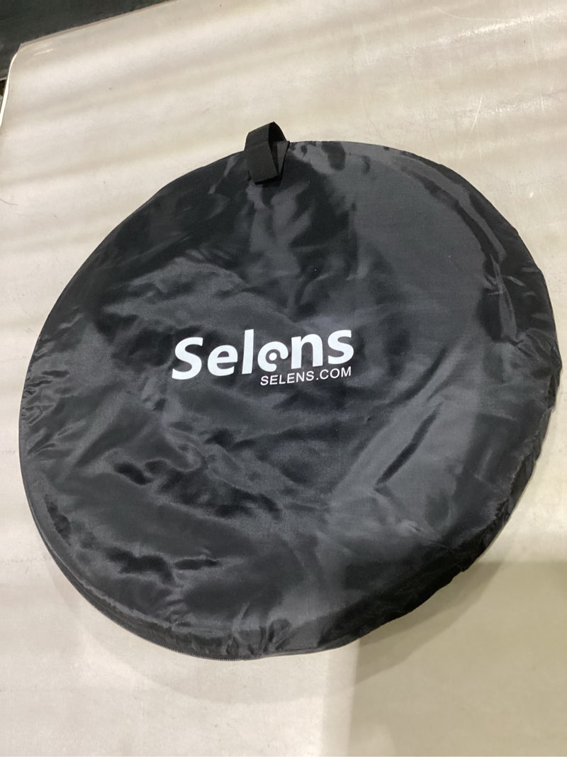 Condition photo showing Good Condition for selens pop up backdrop collapsible background 2-in-1 backdrop with carry bag, for photo studio portrait video conference vlog youtube live streaming,blue grey, 39x59/1x1.5m 39 x 59 inches blue grey