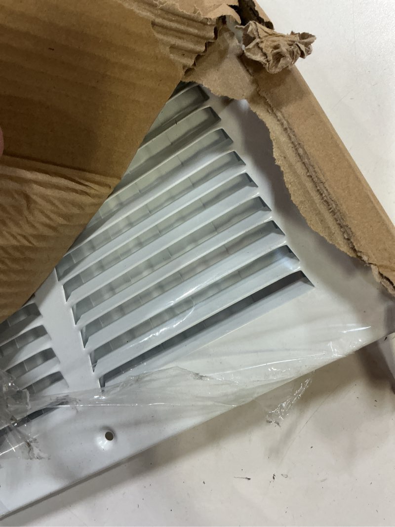 Condition photo showing Good Condition for 18x10 vent register [duct opening], vent covers for home ceiling, two-way ventilation register, adjustable solid steel wall register vent cover (18"w x10"h [duct opening])