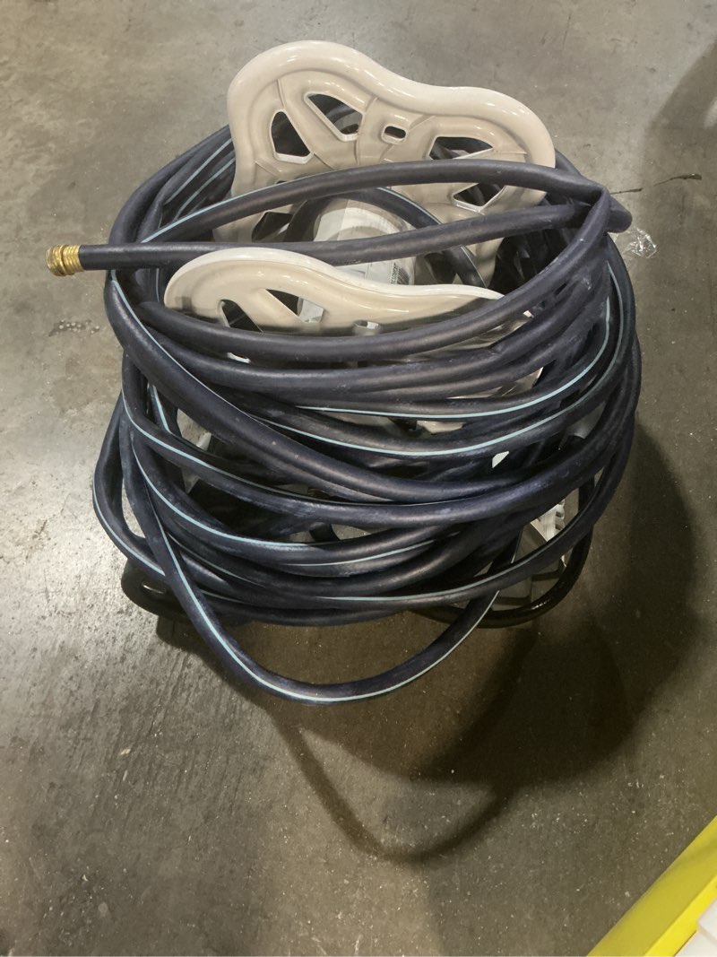 Condition photo showing As Is for suncast hosemobile plastic 175-ft cart hose reel